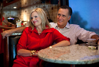 Mitt and Ann Romney on the presidential campaign trail. Lakeland, Fla. 2012.
