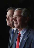 Father and son, President George H. W. Bush and President George W. Bush