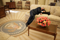Oval Office with presidential Scottish Terrier, Miss Beazley. Oct. 2, 2006